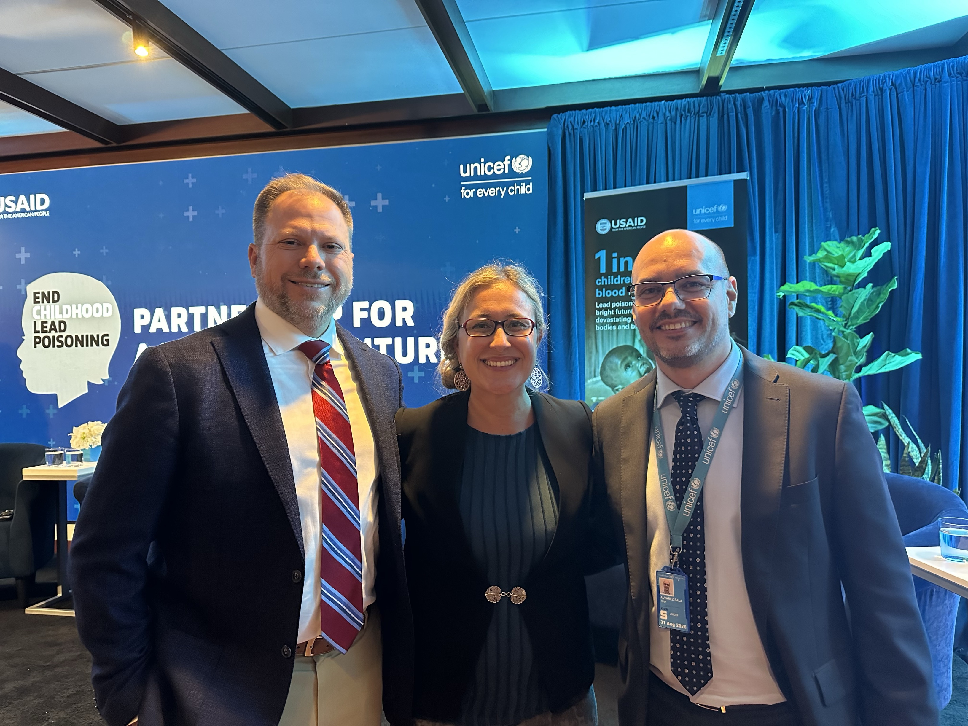 From left to right: Chris Lindsey, International Association of Plumbing and Mechanical Officials; Jennifer Hoponick Redmon, RTI International; Jose Alvarez, UNICEF