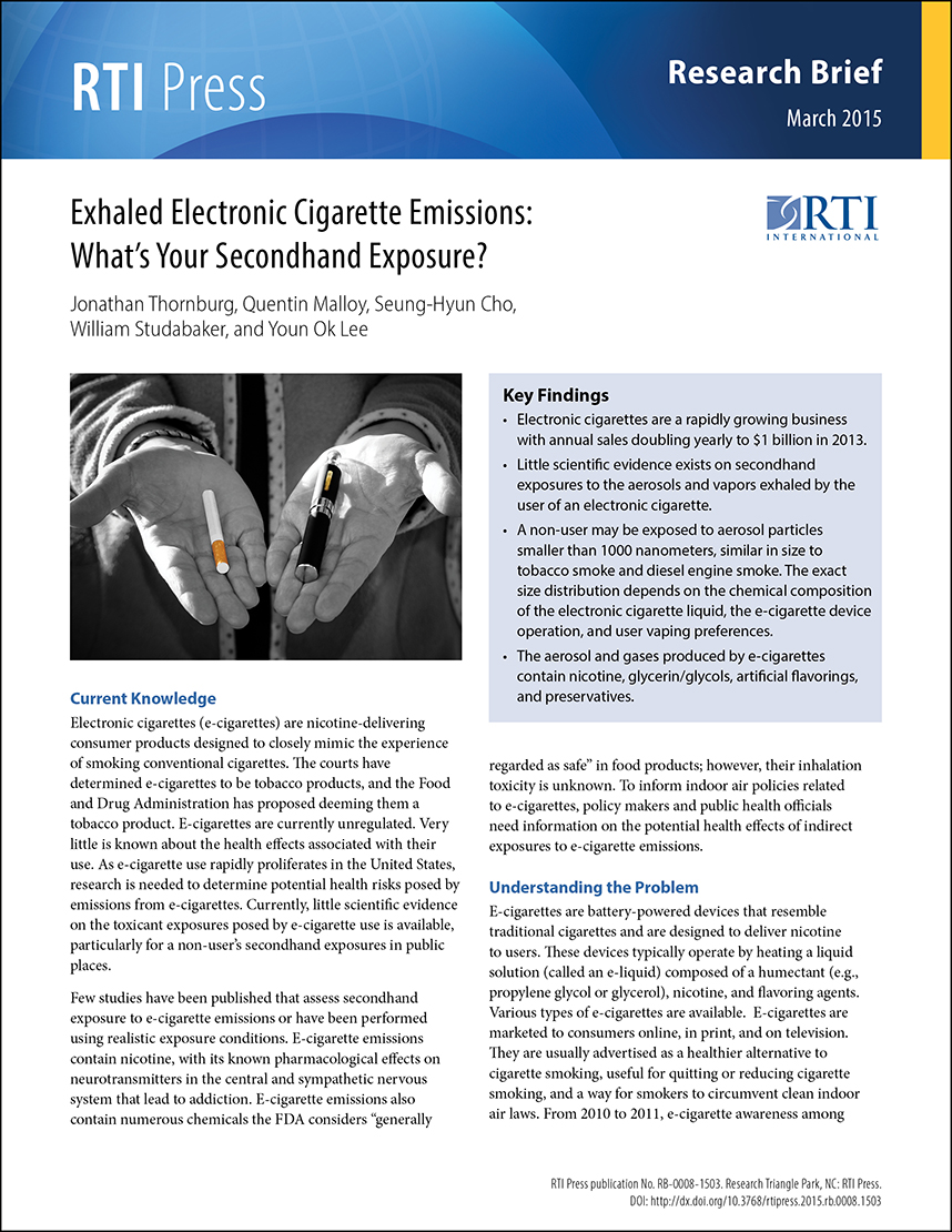 Exhaled electronic cigarette emissions What s your secondhand